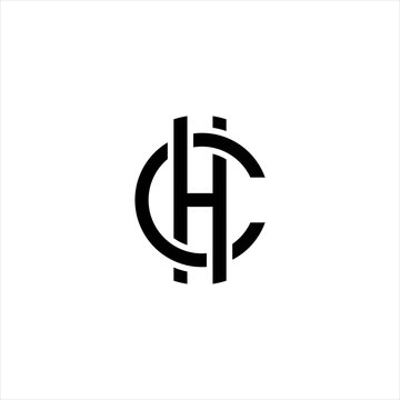 HC letter logo design vector image,ch logo vector illustration