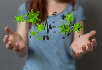 epidemic coronavirus digital 3d flu