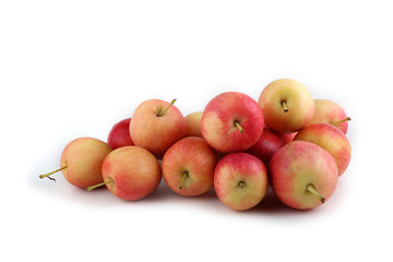 Little apples isolated on white