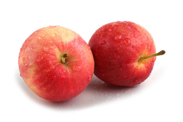 Little apples isolated on white