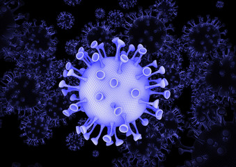 Coronavirus microscope imagery