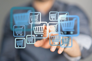 Add To Cart Internet Web Store Buy Online E-Commerce concept.