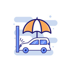 Accidental Insurance icon Filled Outline Vector Illustration.