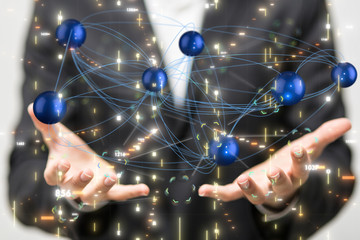 Big data visualization. Network connection structure