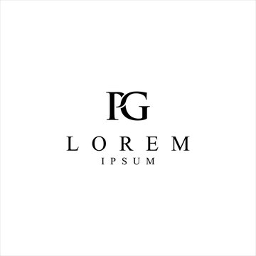 pg letter logo design vector image with monogram luxury concept illustration