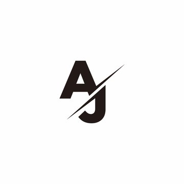 AJ Logo Letter Monogram Slash with Modern logo designs template