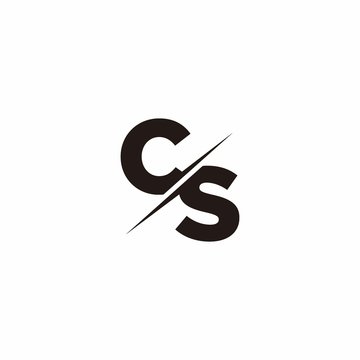 CS Logo Letter Monogram Slash with Modern logo designs template