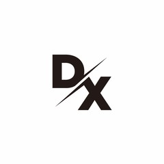 DX Logo Letter Monogram Slash with Modern logo designs template