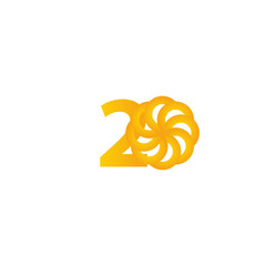 20 Years Anniversary Celebration Number Vector Template Design Illustration