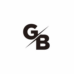 GB Logo Letter Monogram Slash with Modern logo designs template - obrazy, fototapety, plakaty
