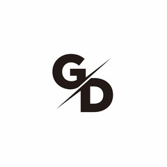GD Logo Letter Monogram Slash with Modern logo designs template