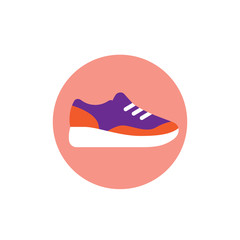 Running shoe icon, trainers, sneakers, vector