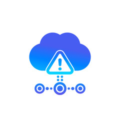 warning icon with cloud, hosting error