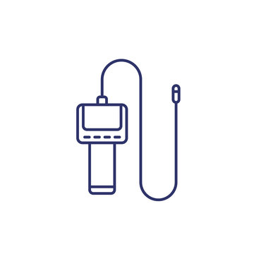 Borescope, Inspection Camera Line Icon