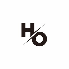 HO Logo Letter Monogram Slash with Modern logo designs template