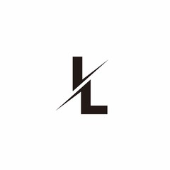 Logo Monogram Slash concept with Modern designs template letter IL