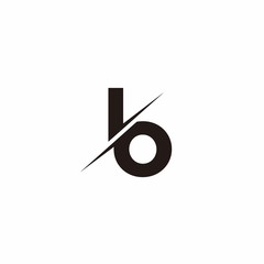 Logo Monogram Slash concept with Modern designs template letter IO