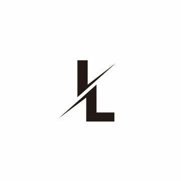 Logo Monogram Slash concept with Modern designs template letter IL