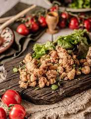 Homemade greaves pork tasty delish