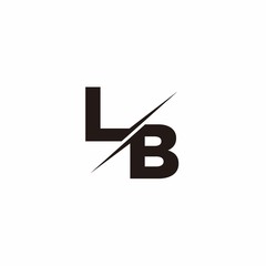 Logo Monogram Slash concept with Modern designs template letter LB