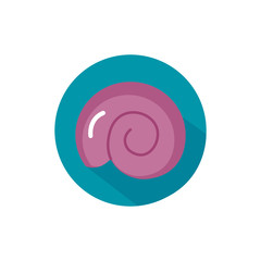 nail shell sea animal block style icon