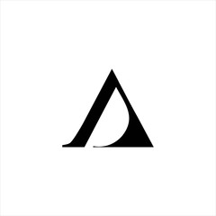 Fototapeta premium simple AD or DA Initial Logo Vector . Elegant Monogram Letter Design with Modern Minimalist Style, Abstract Symbol for Corporate Brand Identity, Creative Business Template, and Web Illustration