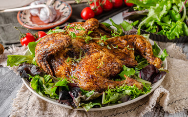 Grilled herbs bio chicken