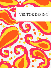 Vector abstract summer discount flyer design scandinavia style.
