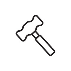 hammer vector icon in trendy flat design