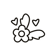 beautifull flower garden spring line style