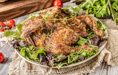 Grilled herbs bio chicken