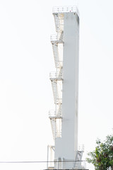 A separate surveillance tower on a white background.