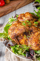 Grilled herbs bio chicken