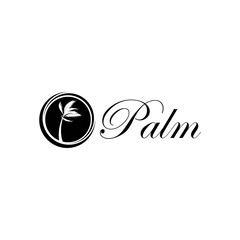 luxury Palm wind Logo Design, Tropical  Coconut Tree vector Illustration