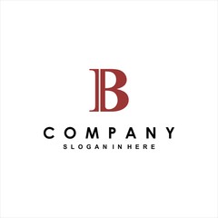 initial b letter logo design vector 