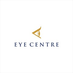 simple eye center clinic logo design