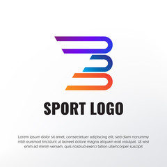 Abstract Sport Logo Template for Apparel or product