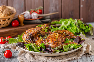 Grilled herbs bio chicken