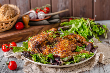 Grilled herbs bio chicken