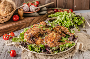 Grilled herbs bio chicken