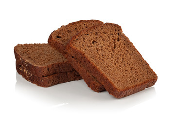 Four slices of rye bread