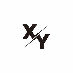 Logo Monogram Slash concept with Modern designs template letter XY