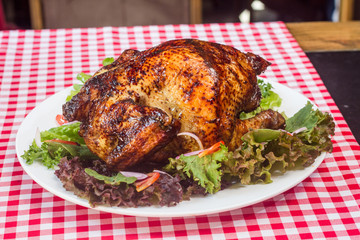 Roasted chicken and salad full
