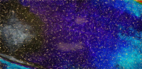 Abstract painting graphic fractal art. Creative template for decor backgrounds of covers, web banners, invitations or cards. Surreal bright print in digital oil and acrylic mixed impressionism style.