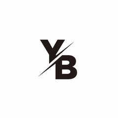Obraz premium Logo Monogram Slash concept with Modern designs template letter YB