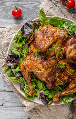 Grilled herbs bio chicken