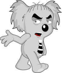Vector illustration of a koala cartoon