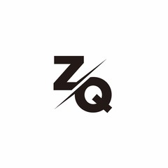 ZQ Logo Letter Monogram Slash with Modern logo designs template