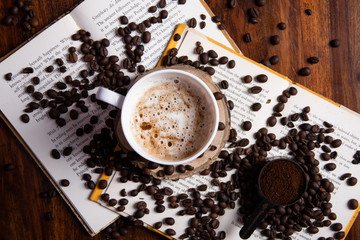 Coffee and coffee beans 