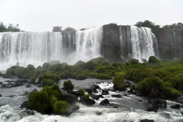 Fototapeta premium rushing waterfall and mountain river in the jungle
